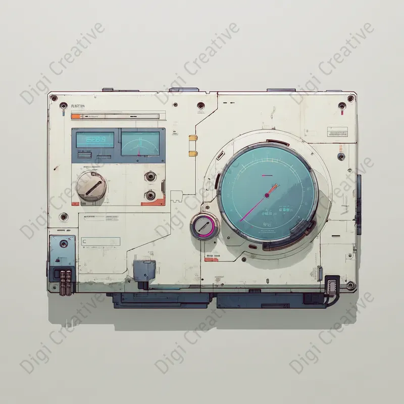 Cyberpunk Tech Objects Clipart