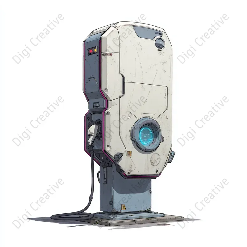 Cyberpunk Tech Objects Clipart