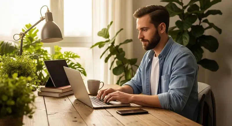 Photorealistic Remote Work Scene Generats