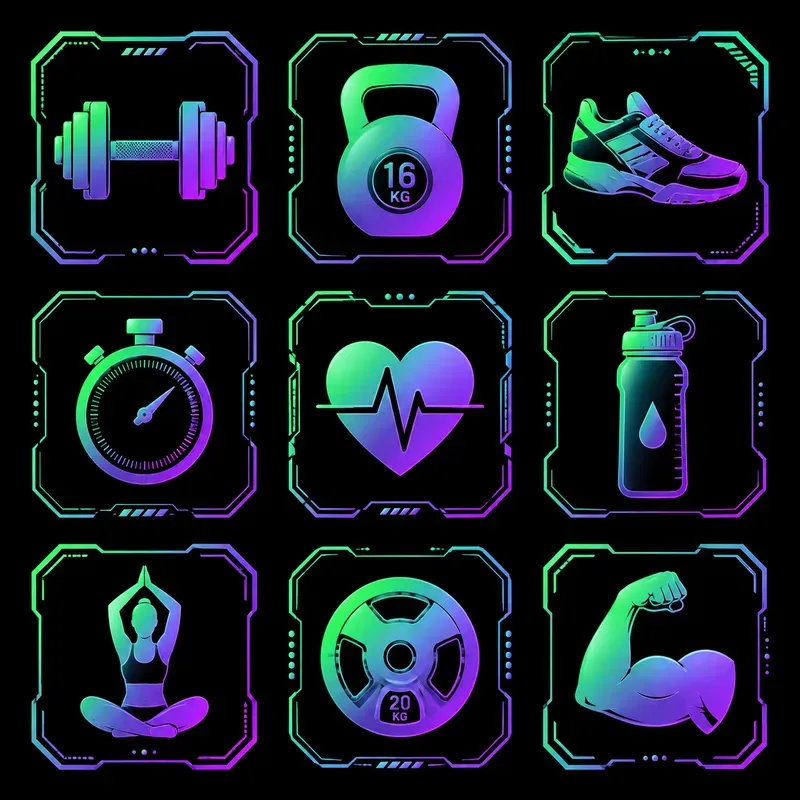 Neon Gradient Icon Pack Studios