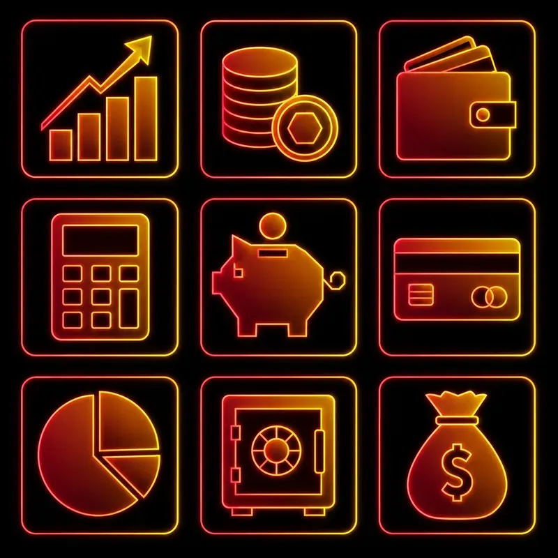 Neon Gradient Icon Pack Studios