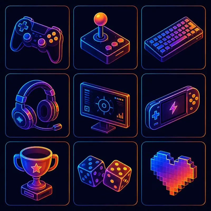 Neon Gradient Icon Pack Studios
