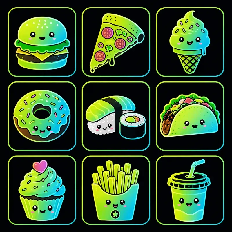 Neon Gradient Icon Pack Studios