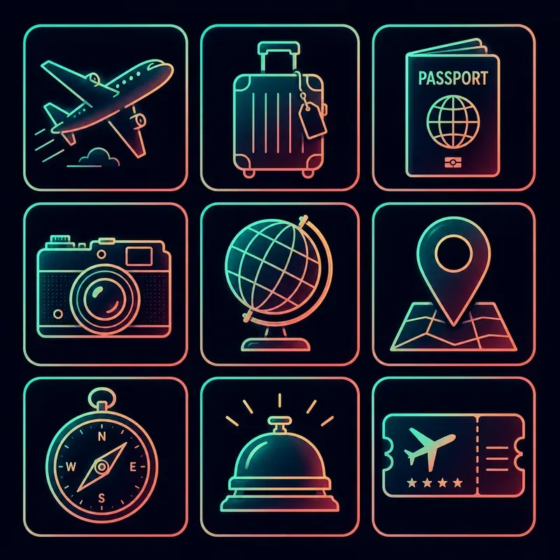 Neon Gradient Icon Pack Studios