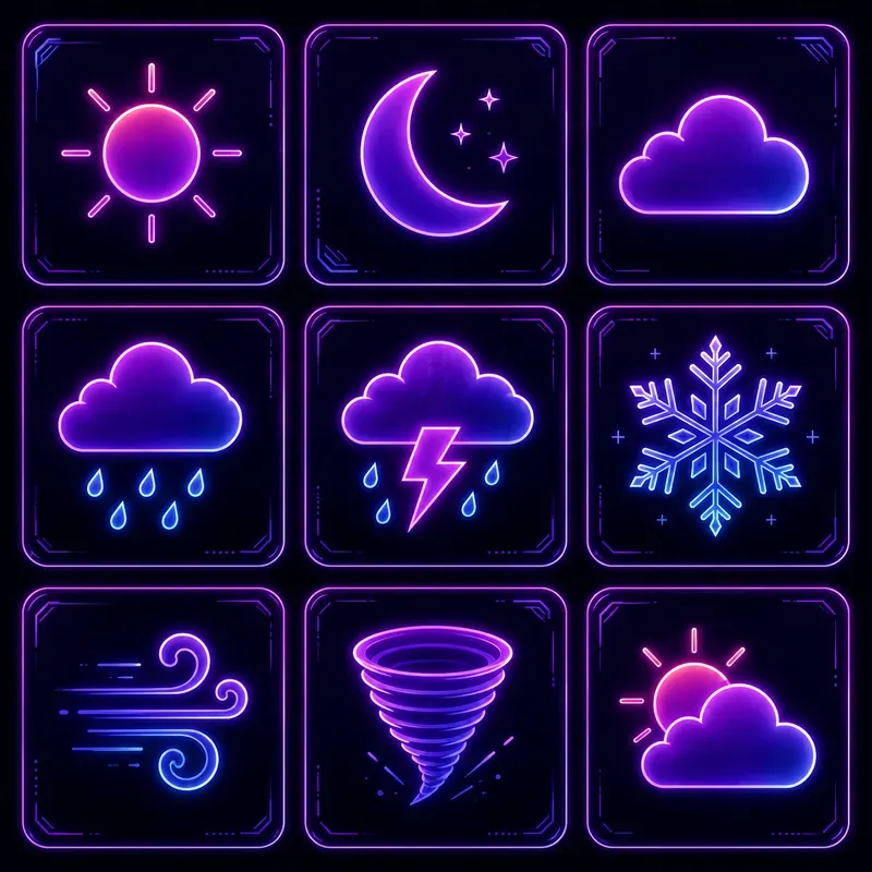 Neon Gradient Icon Pack Studios