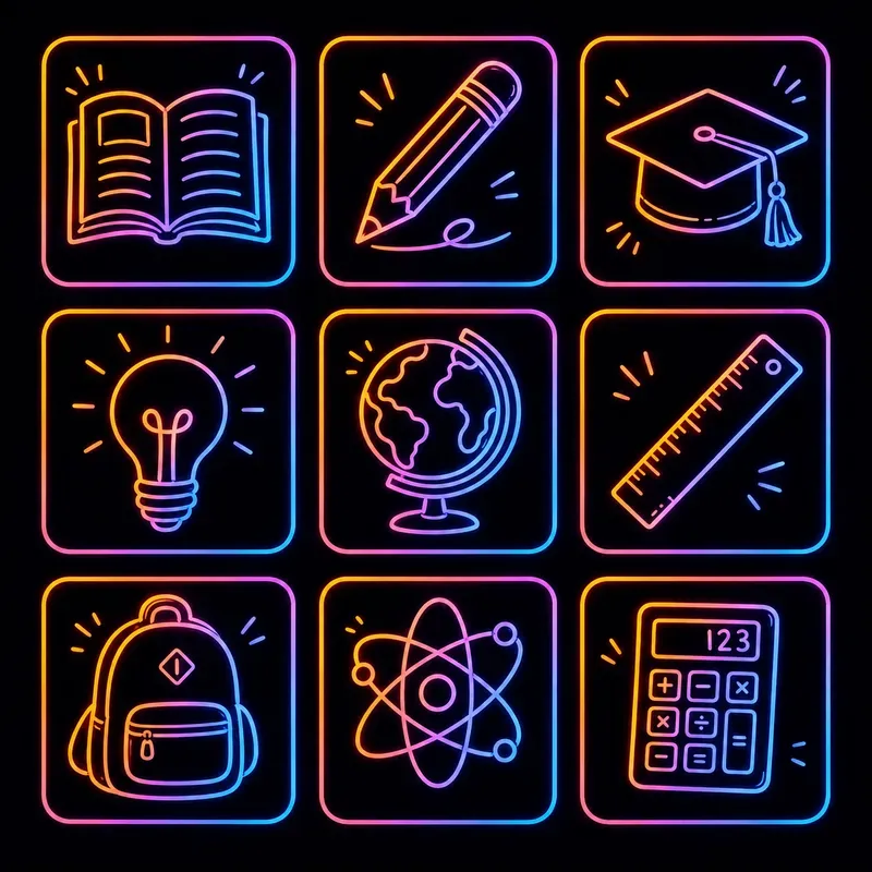 Neon Gradient Icon Pack Studios