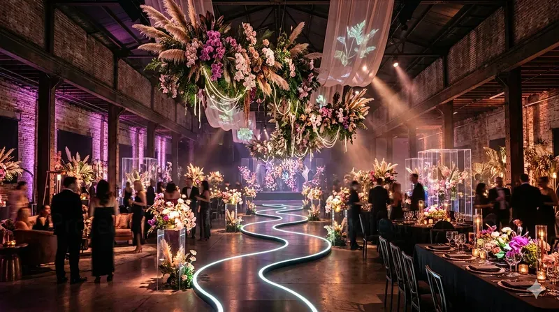 Boho Tech Event Venue Visuals