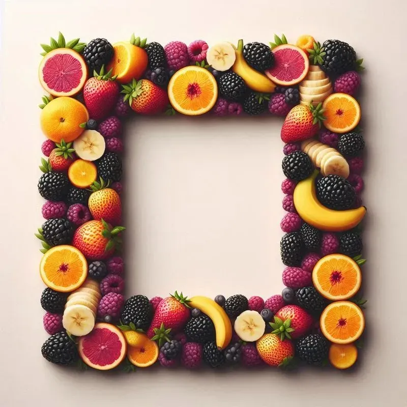 Vibrant Fruit Frames Artful Decorations