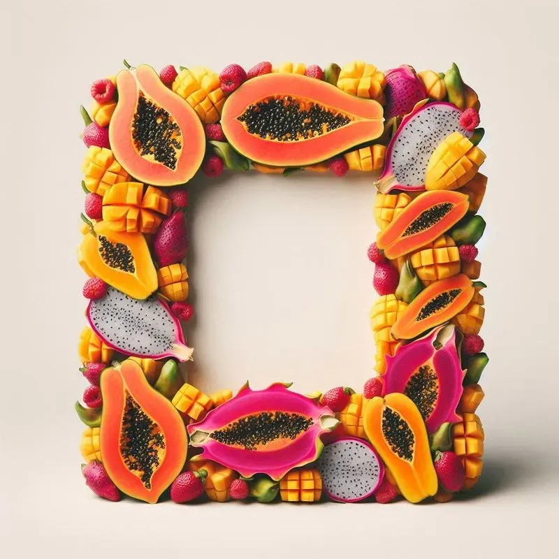 Vibrant Fruit Frames Artful Decorations