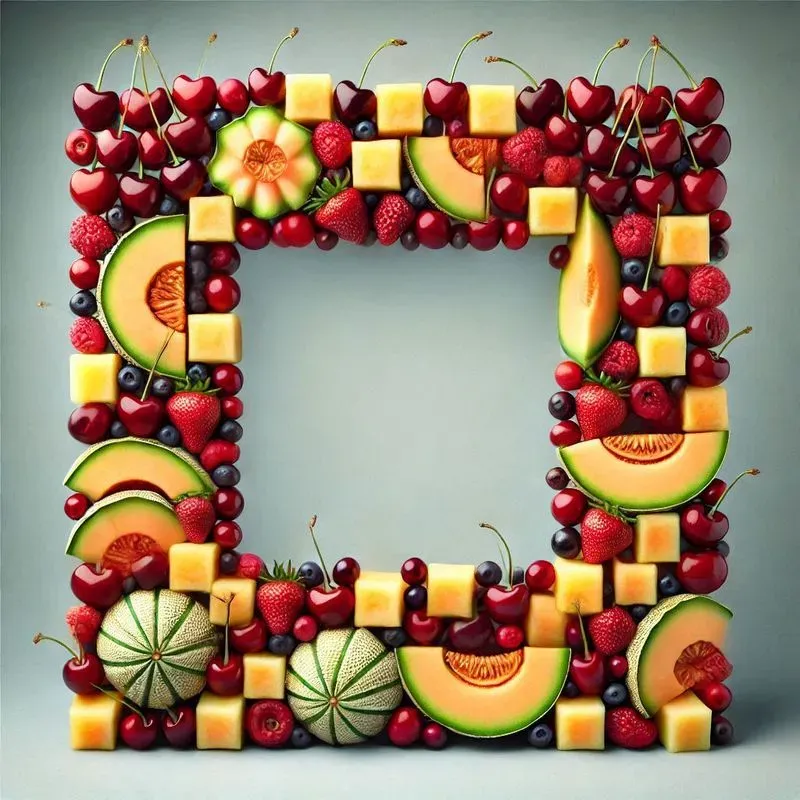 Vibrant Fruit Frames Artful Decorations