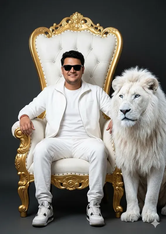 Royal Throne White Lion Portraits