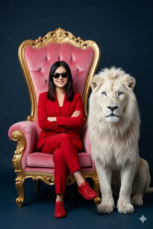 Royal Throne White Lion Portraits