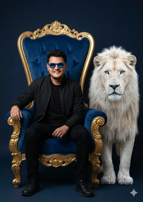 Royal Throne White Lion Portraits