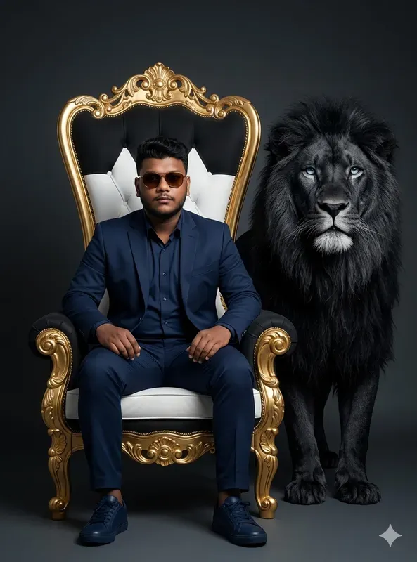 Royal Throne White Lion Portraits