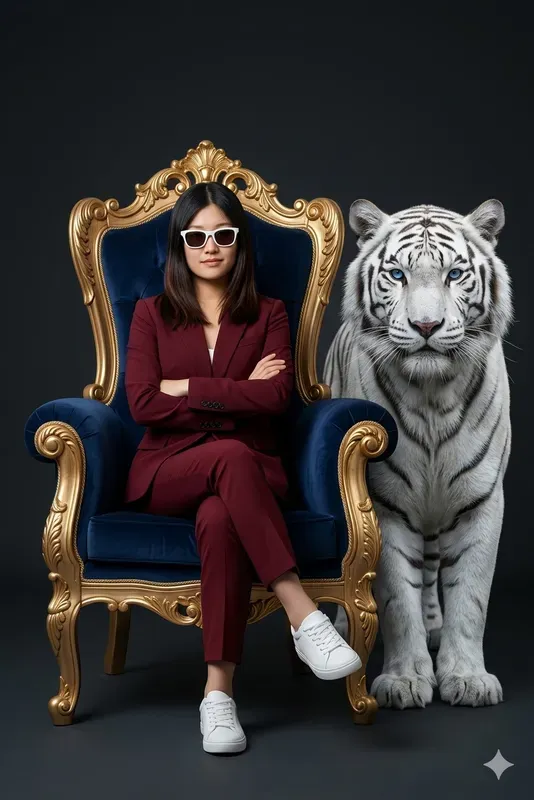 Royal Throne White Lion Portraits
