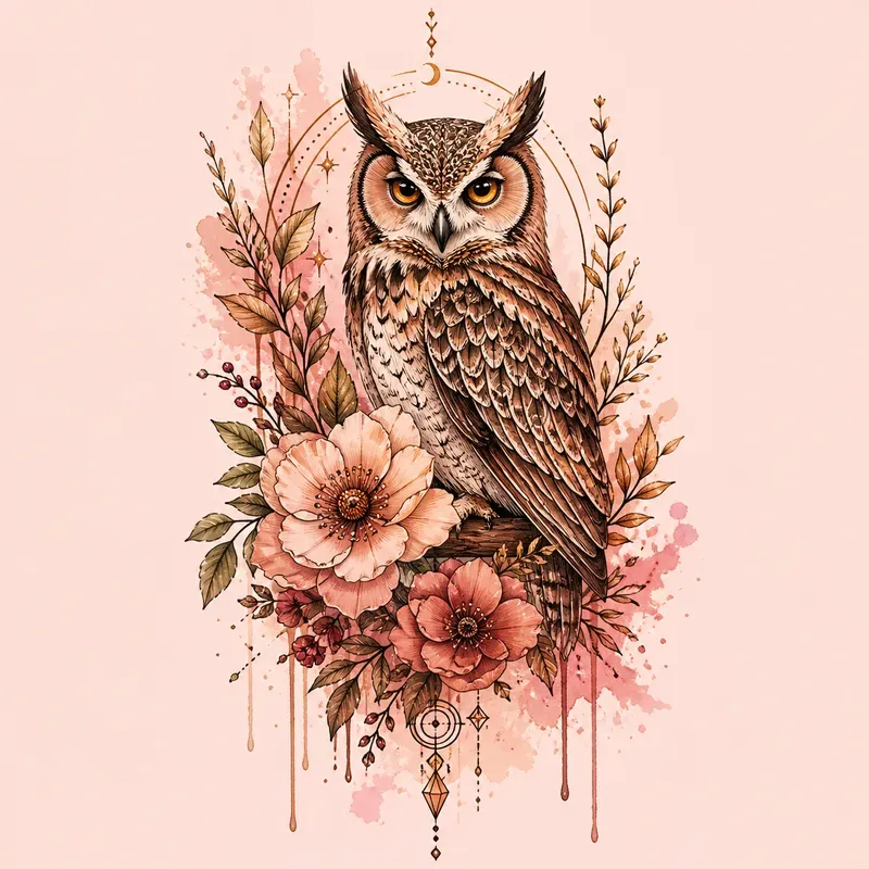 Boho Tattoo Flashes On Pink