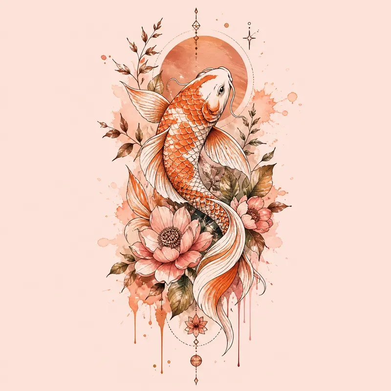 Boho Tattoo Flashes On Pink