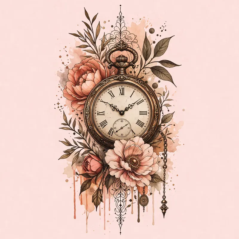 Boho Tattoo Flashes On Pink