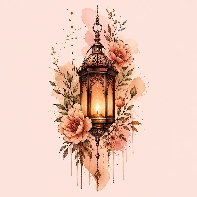 Boho Tattoo Flashes On Pink