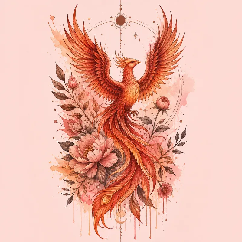 Boho Tattoo Flashes On Pink