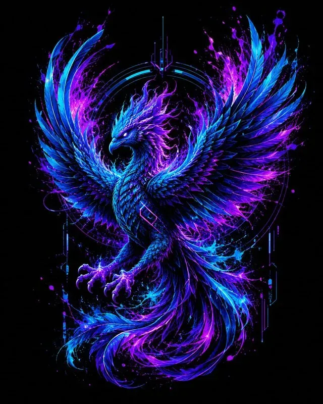 Neon Mythical Creature Tshirt Generator
