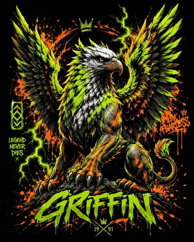 Neon Mythical Creature Tshirt Generator