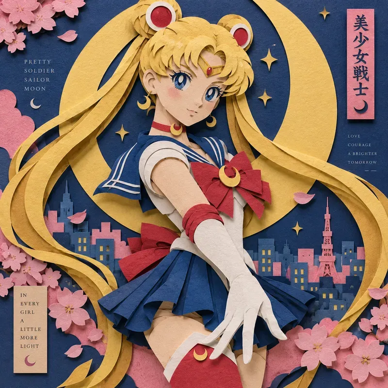 Anime Paper Cutout Portraits