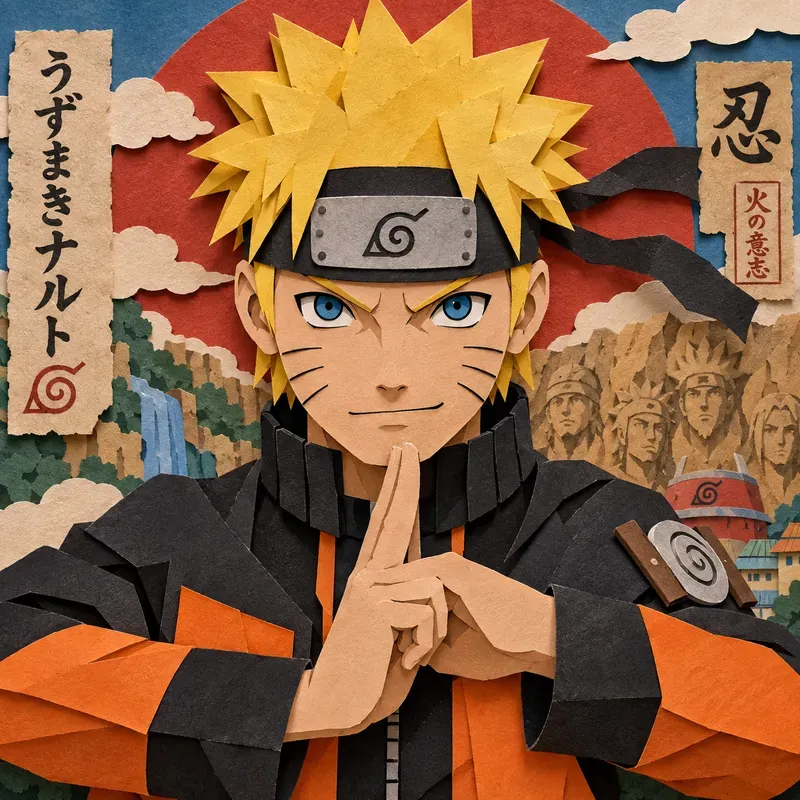 Anime Paper Cutout Portraits