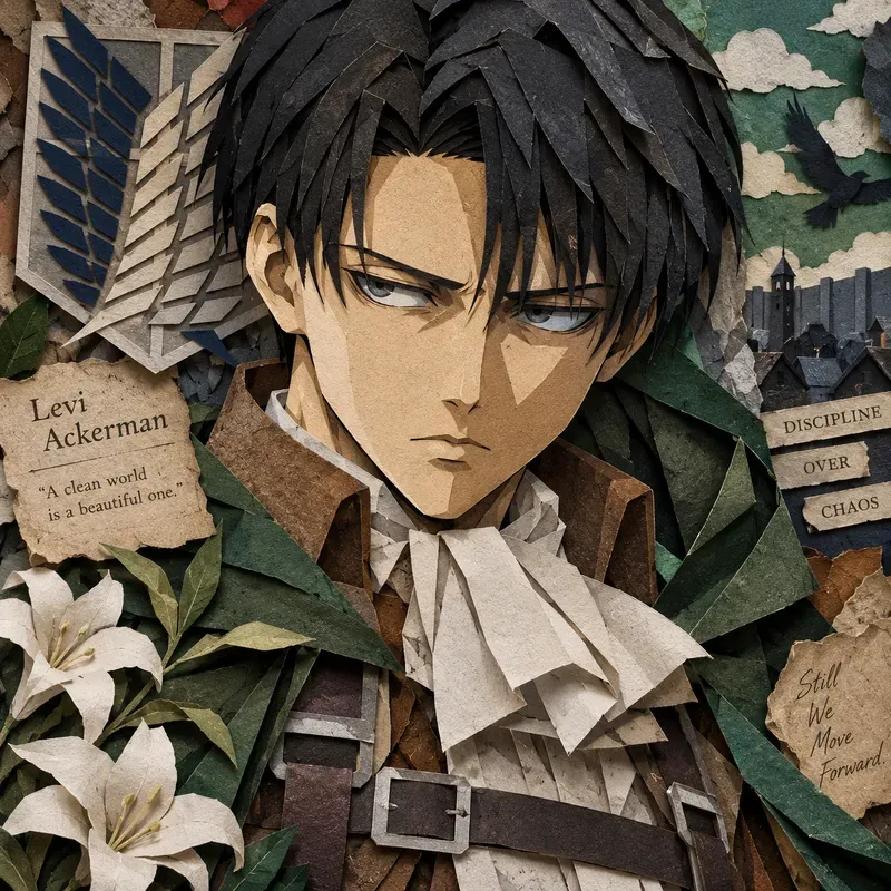 Anime Paper Cutout Portraits