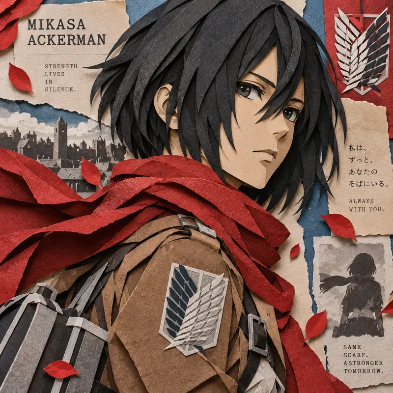 Anime Paper Cutout Portraits