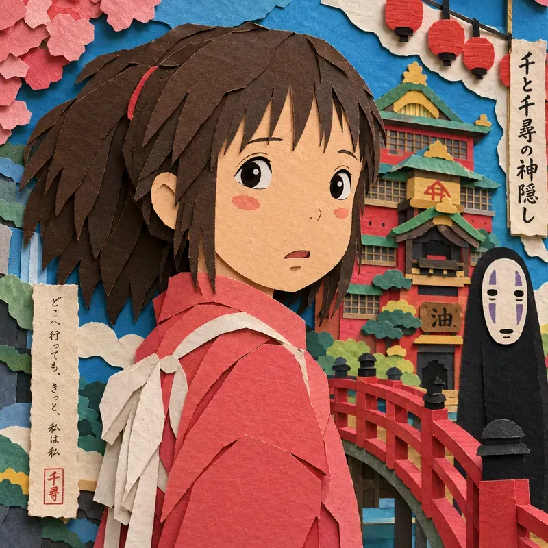 Anime Paper Cutout Portraits
