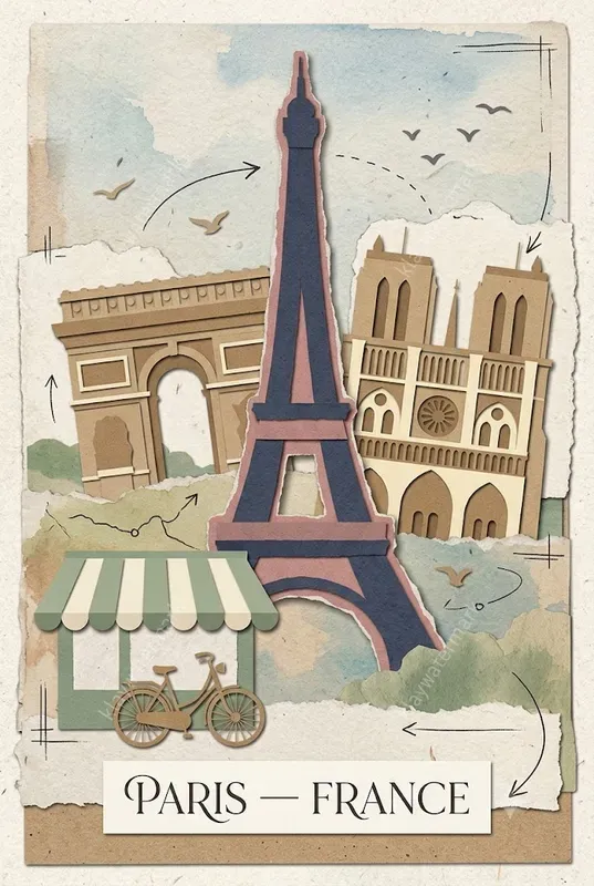 Handmade Cut Out Travel Posters