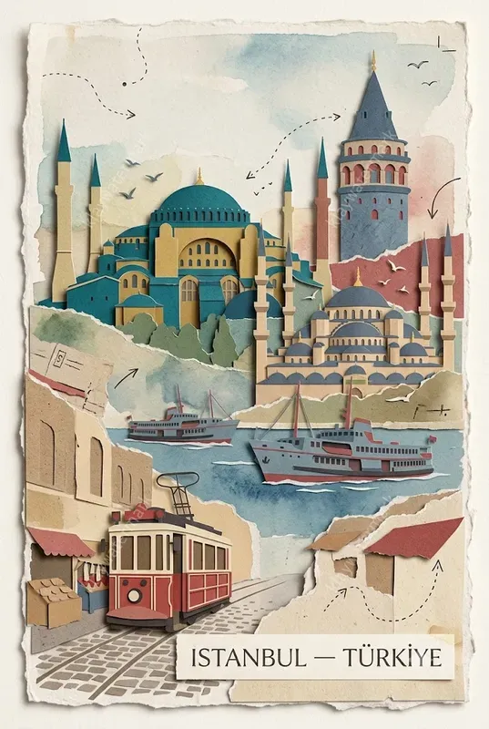 Handmade Cut Out Travel Posters