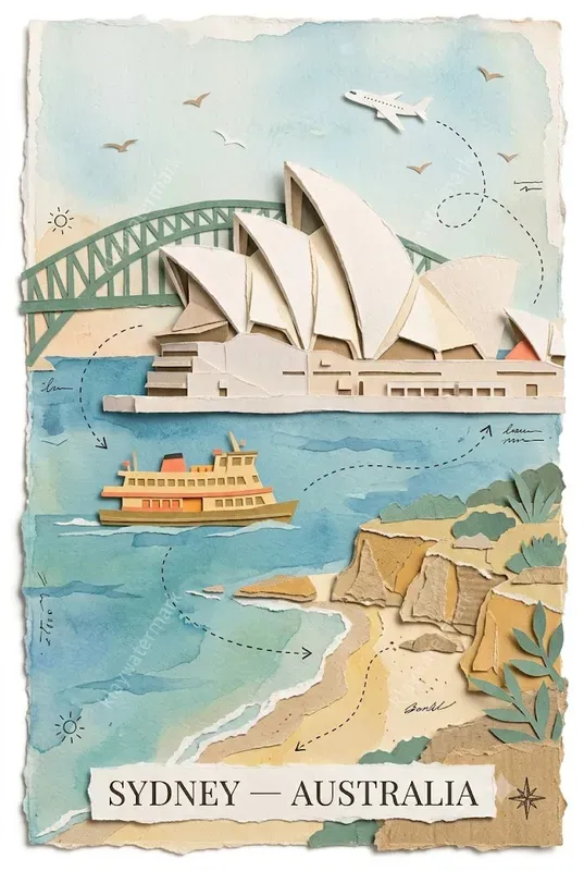 Handmade Cut Out Travel Posters