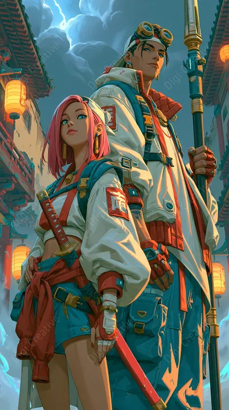 Urban Fantasy Anime Concept Art