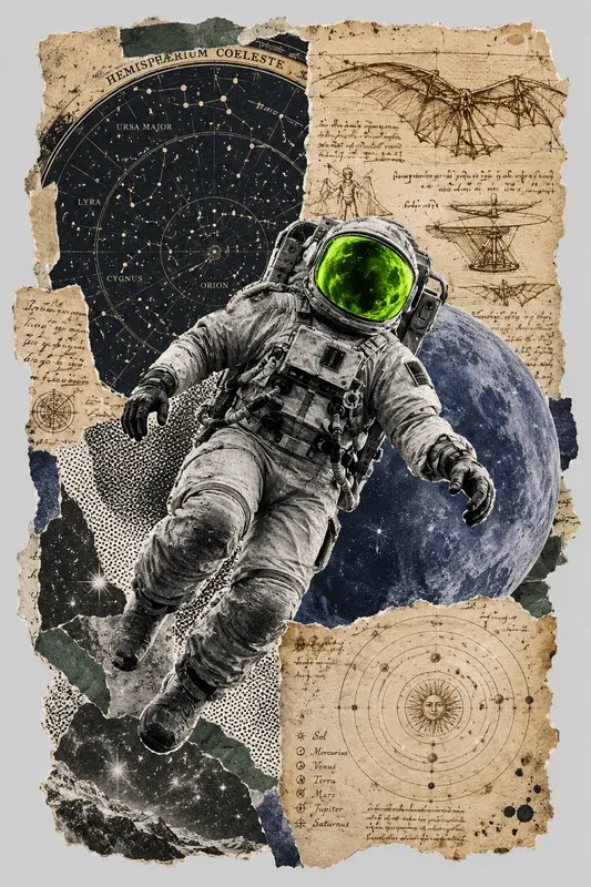 Selective Color Mixed Media Collages