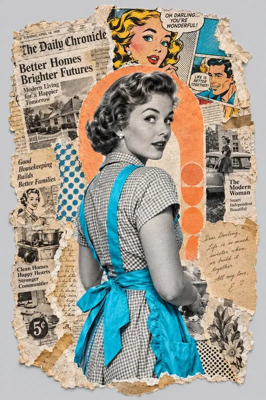 Selective Color Mixed Media Collages