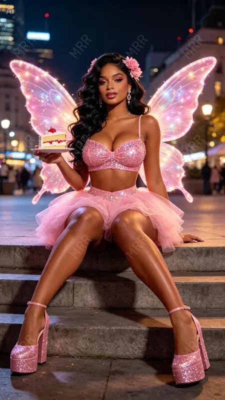Pink Fairy Night Food Portraits