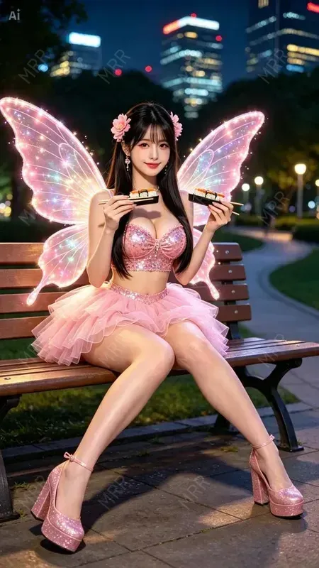 Pink Fairy Night Food Portraits