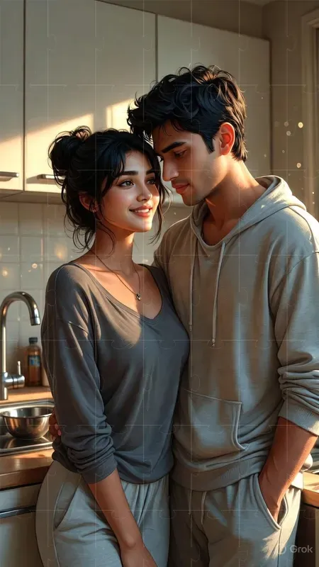 Modern Couple Living Together Portraits