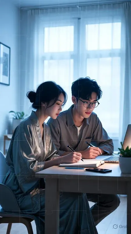 Modern Couple Living Together Portraits