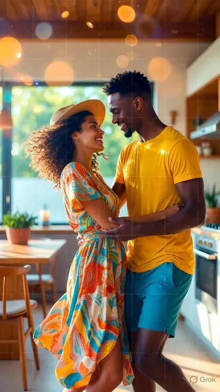 Modern Couple Living Together Portraits