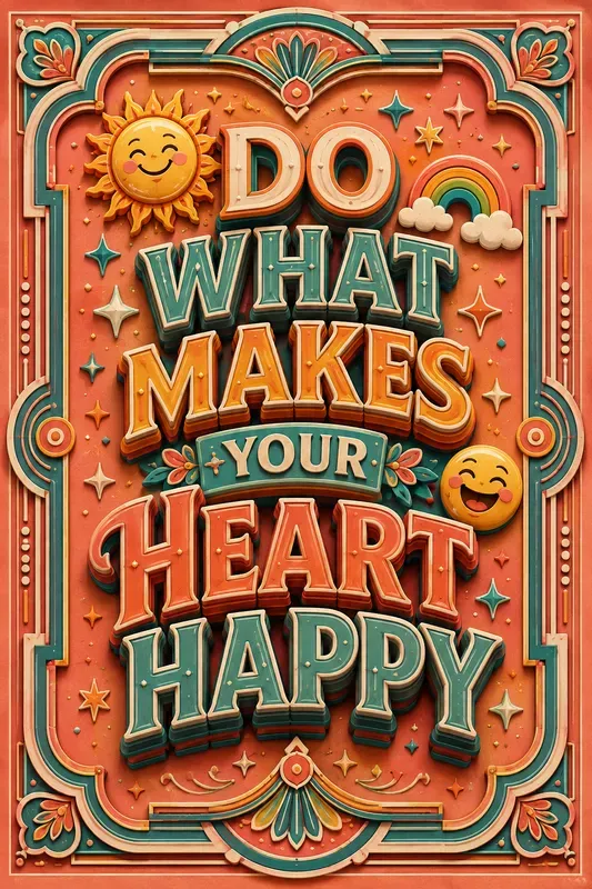Retro Happiness Quote Posters