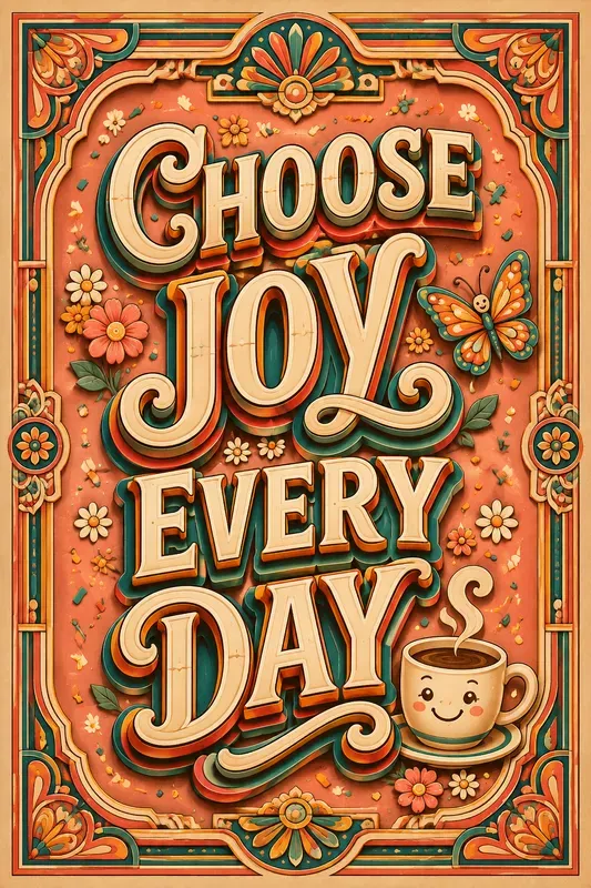 Retro Happiness Quote Posters