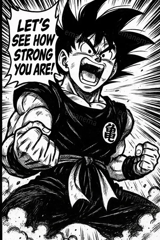 Dynamic Pose Manga Panels