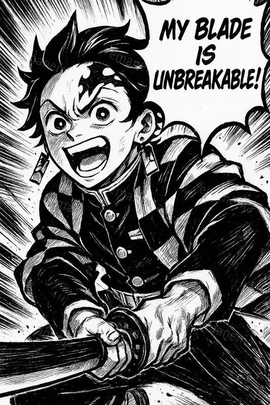 Dynamic Pose Manga Panels