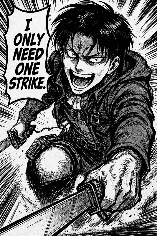 Dynamic Pose Manga Panels