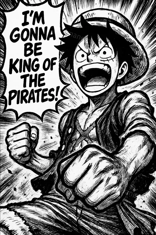 Dynamic Pose Manga Panels