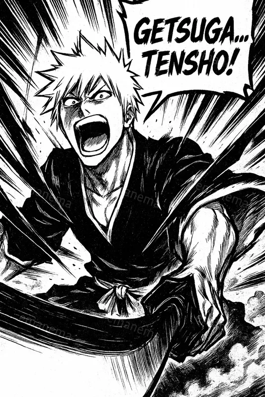 Dynamic Pose Manga Panels