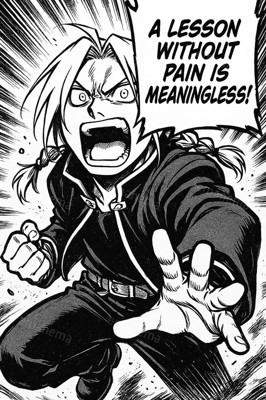 Dynamic Pose Manga Panels